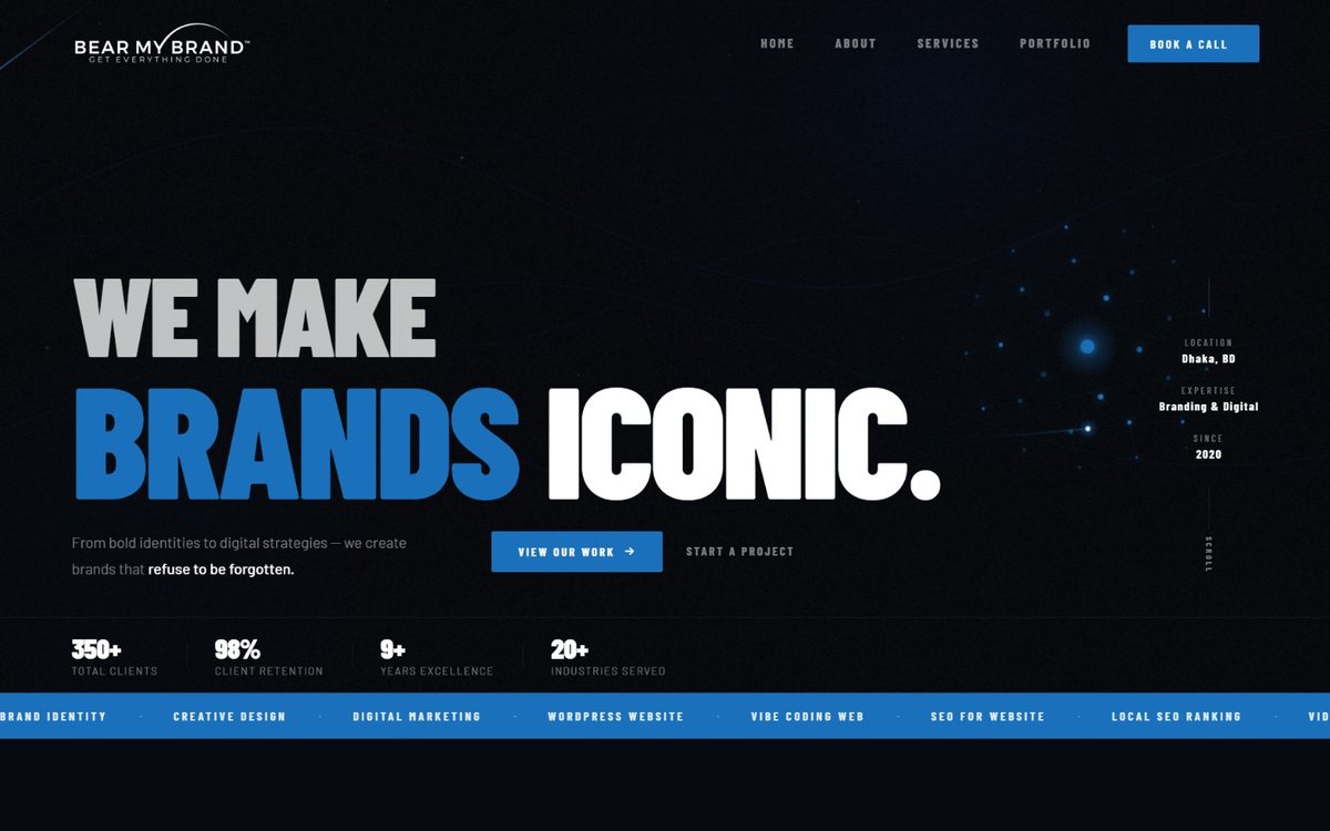 Bear My Brand Agency — Bear My Brand creative branding agency website