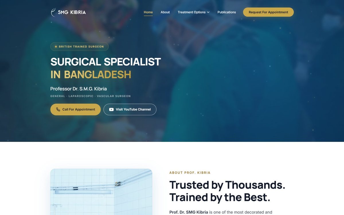 Dr. SMG Kibria Surgical Practice — Dr SMG Kibria surgical specialist business website